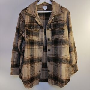 Women’s “Time and Tru” Plaid Shacket Size Small
